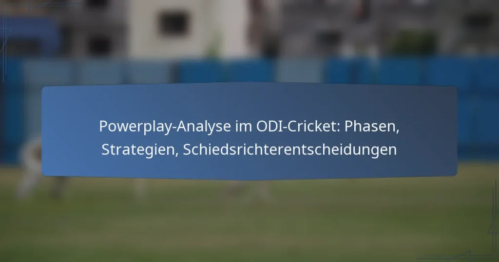 Powerplay-Analyse im ODI-Cricket: Phasen, Strategien, Schiedsrichterentscheidungen