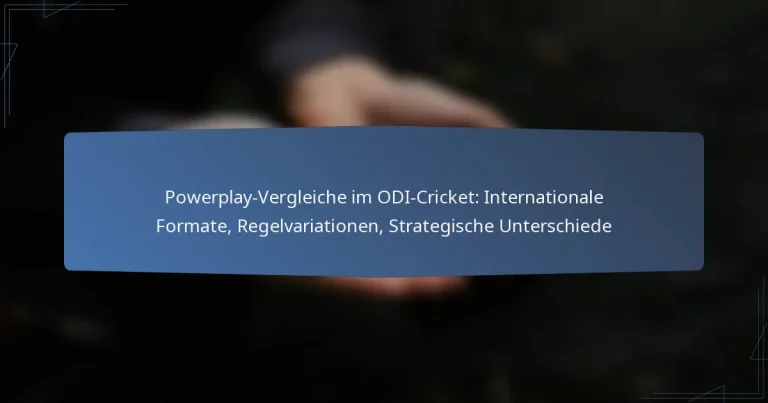 Powerplay-Vergleiche im ODI-Cricket: Internationale Formate, Regelvariationen, Strategische Unterschiede